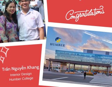 Chúc mừng bạn Trần Nguyễn Khang đã trở thành sinh viên ngành Interior Design của trường Humber – Canada
